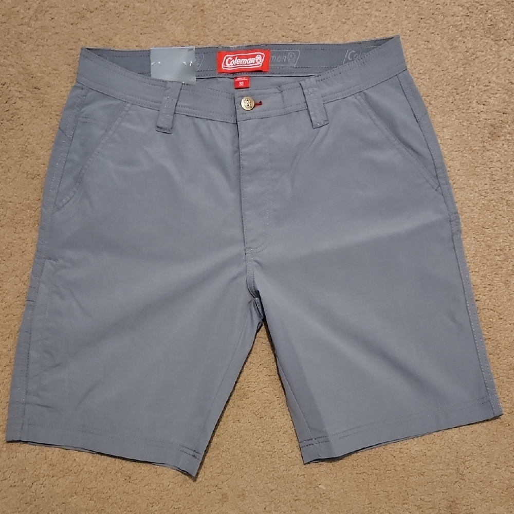 🩳NWT Coleman Stone Mountain Gray Shorts Mens 32 Waist